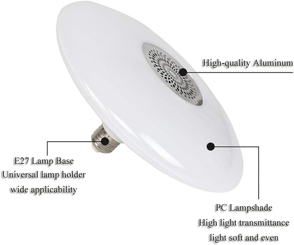 Smart LED-lampa med Bluetooth-högtalare och E27-sockel