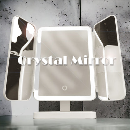 Crystal Mirror - Sminkspegel med 3-färgad LED belysning