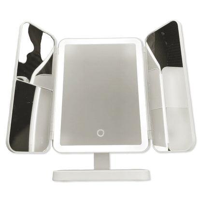 Crystal Mirror - Sminkspegel med 3-färgad LED belysning