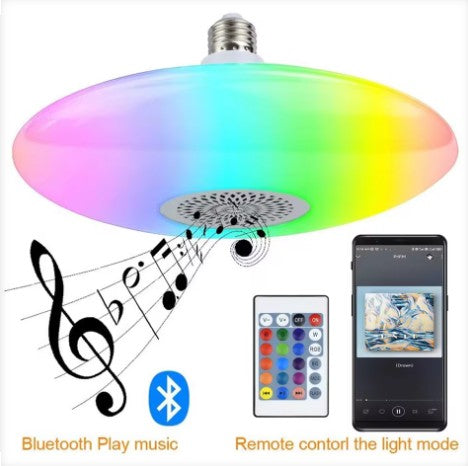 Smart LED-lampa med Bluetooth-högtalare och E27-sockel