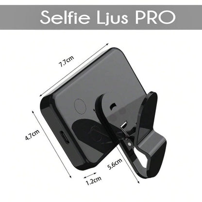 SelfieLjus - Uppladdningsbar LED-lampa med klämfäste