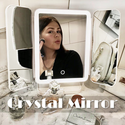 Crystal Mirror - Sminkspegel med 3-färgad LED belysning