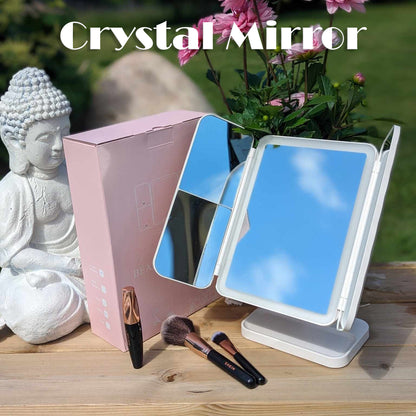 Crystal Mirror - Sminkspegel med 3-färgad LED belysning