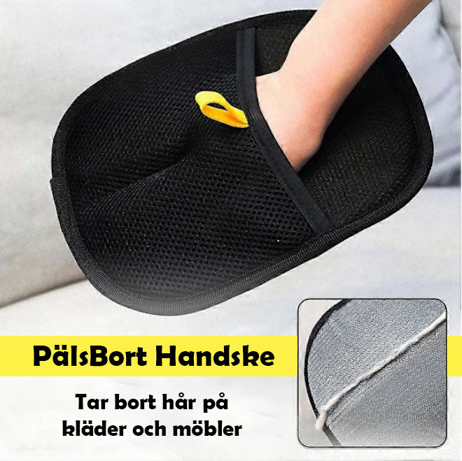 PälsBort Handske - Tar bort djurhår på kläder och möbler
