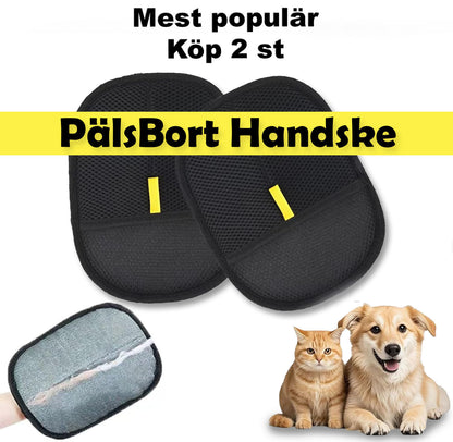 PälsBort Handske - Tar bort djurhår på kläder och möbler