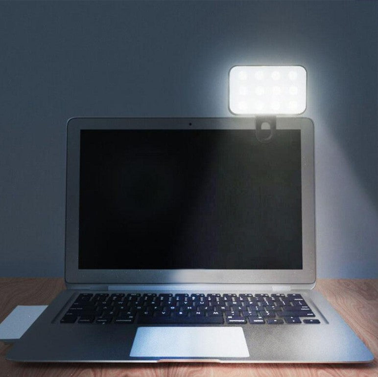 SelfieLjus - Uppladdningsbar LED-lampa med klämfäste