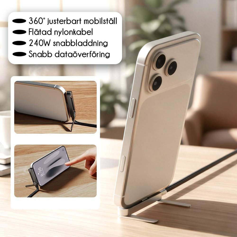 FlexKabel - Snabbladdningskabel med mobilställ