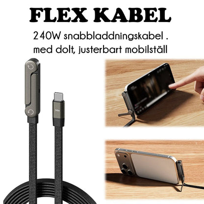 FlexKabel - Snabbladdningskabel med mobilställ