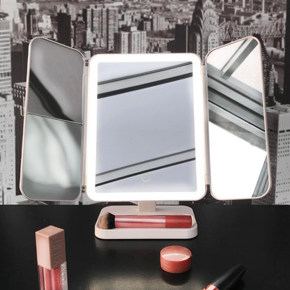 Crystal Mirror - Sminkspegel med 3-färgad LED belysning