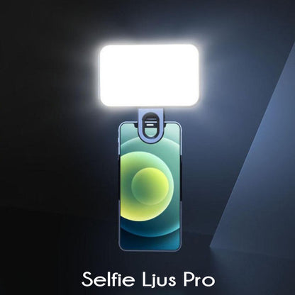 SelfieLjus - Uppladdningsbar LED-lampa med klämfäste