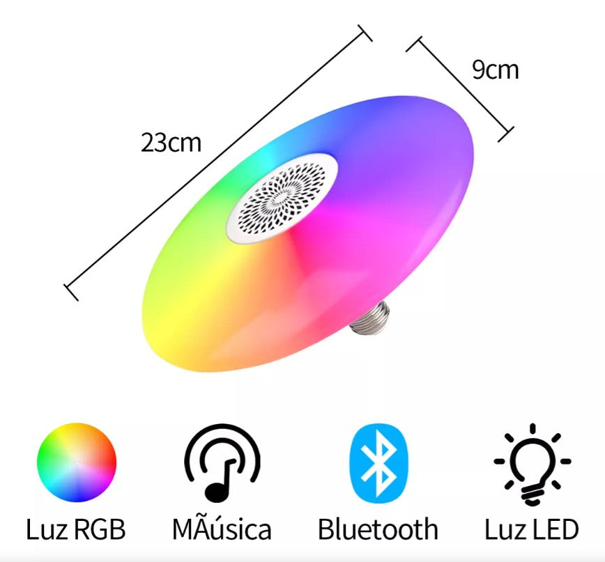 Smart LED-lampa med Bluetooth-högtalare och E27-sockel