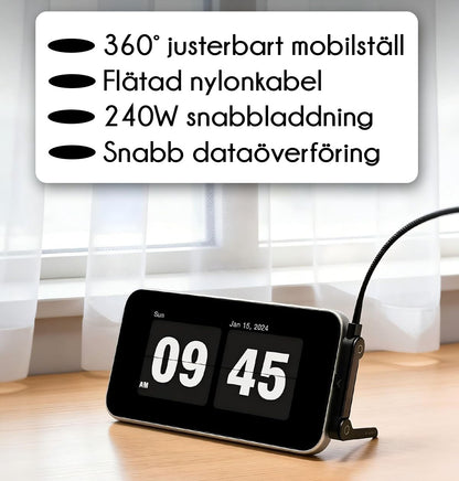FlexKabel - Snabbladdningskabel med mobilställ