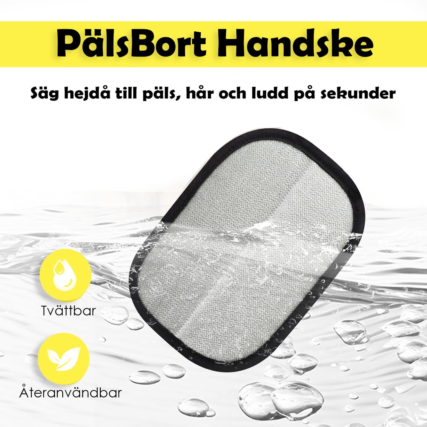 PälsBort Handske - Tar bort djurhår på kläder och möbler