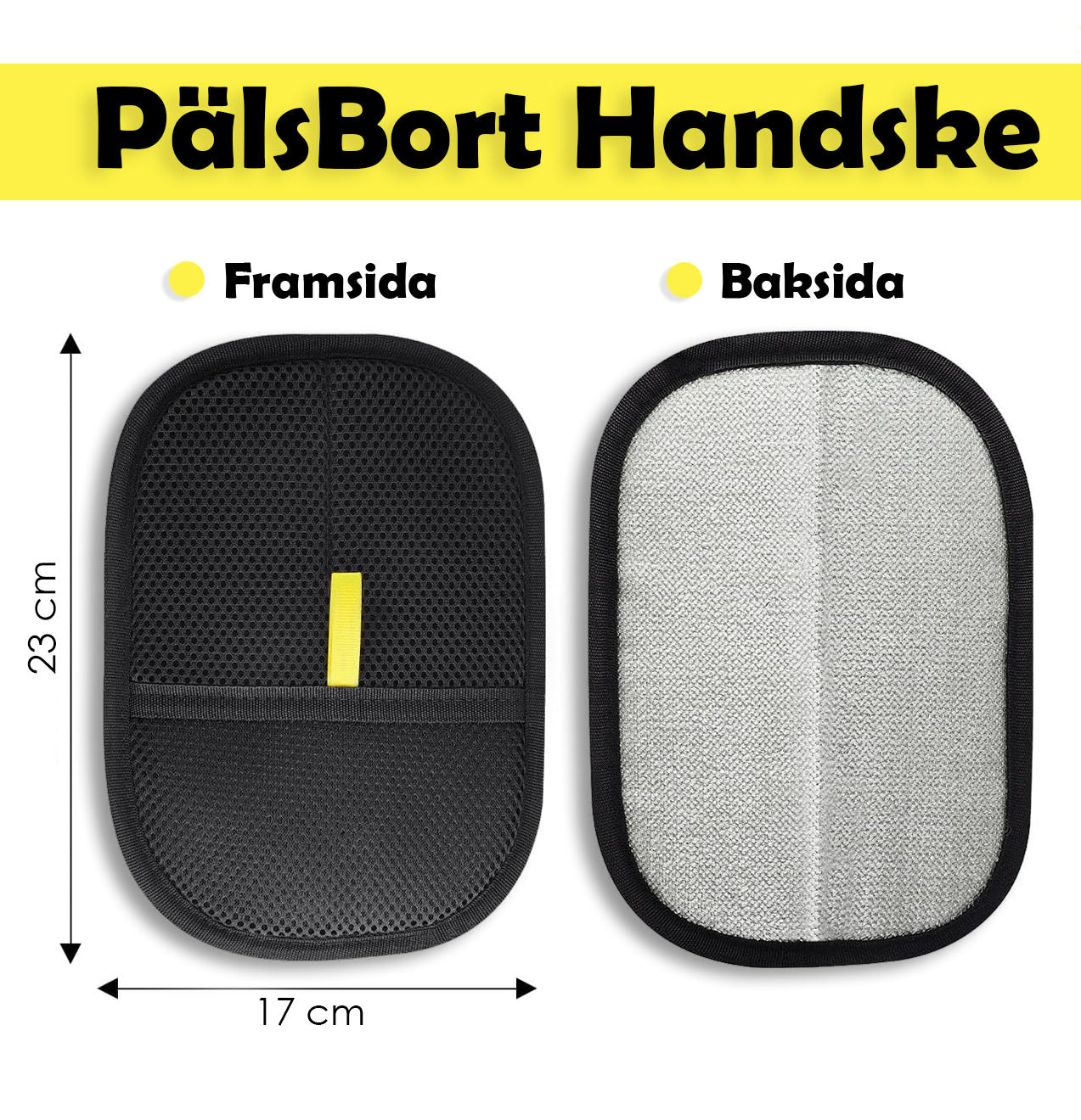 PälsBort Handske - Tar bort djurhår på kläder och möbler