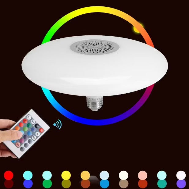 Smart LED-lampa med Bluetooth-högtalare och E27-sockel