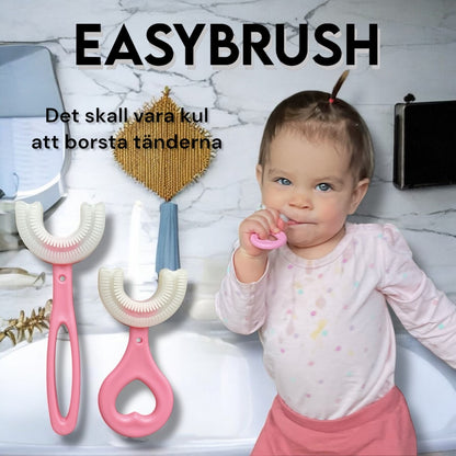 EASYBRUSH - Barnvänlig Silikontandborste – 360° U-formad Design