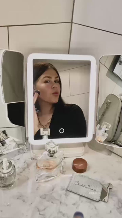 Crystal Mirror - Sminkspegel med 3-färgad LED belysning